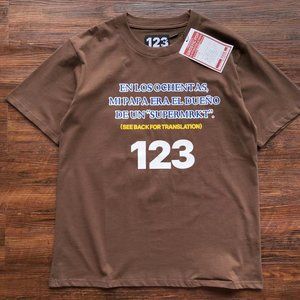 Rivingtonroi Rebis123 Brown Short-Sleeved Knight Horse Letter T-Shirt